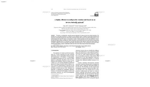 A highly efficient reconfigurable rotation unit based on an inverse butterfly network*